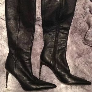 Dibrera by Paola Zanoli Blk Knee High Boots Sz 5.5
